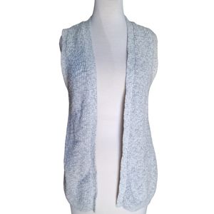 GAP Women's Grey Knit Sleeveless Vest Cardigan Size Medium